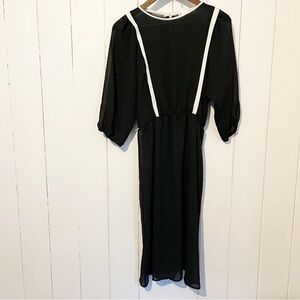 Vintage Generation Black and White Sheer Dress. Size 5/6.